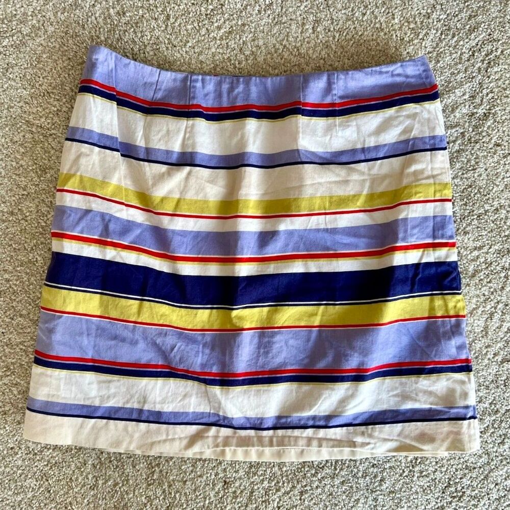 NWOT Ann Taylor Loft Multi-Color Stripe Short Skirt Sz 2